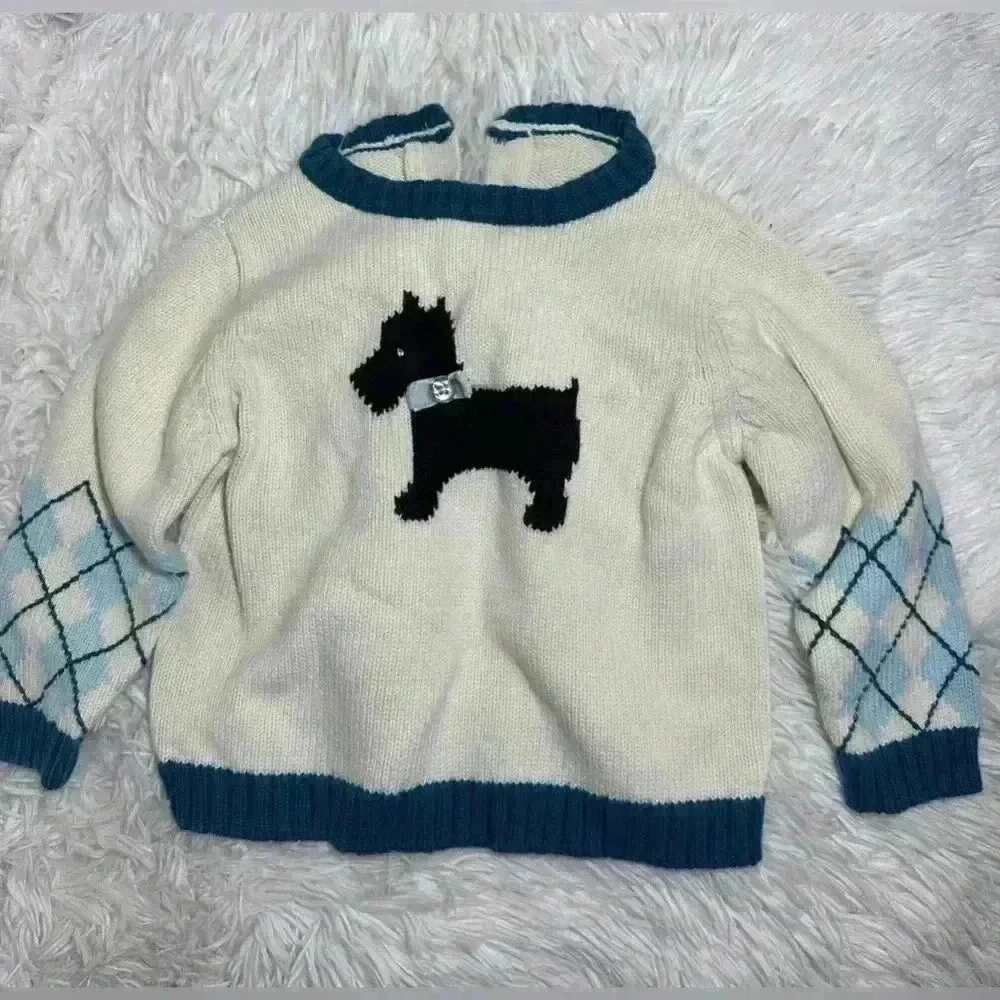 Gymboree‎ Girls NWOT My Best Friend Argyle Dog Sweater